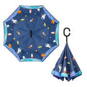 Kids Inverted Umbrella with C-Handle - Space