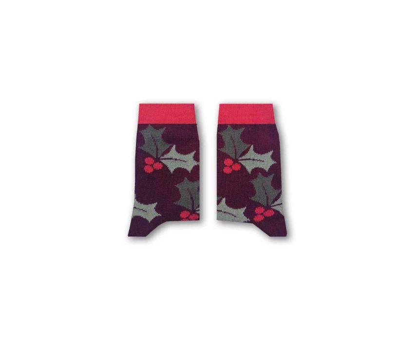 Kids Mistletoe Long Socks