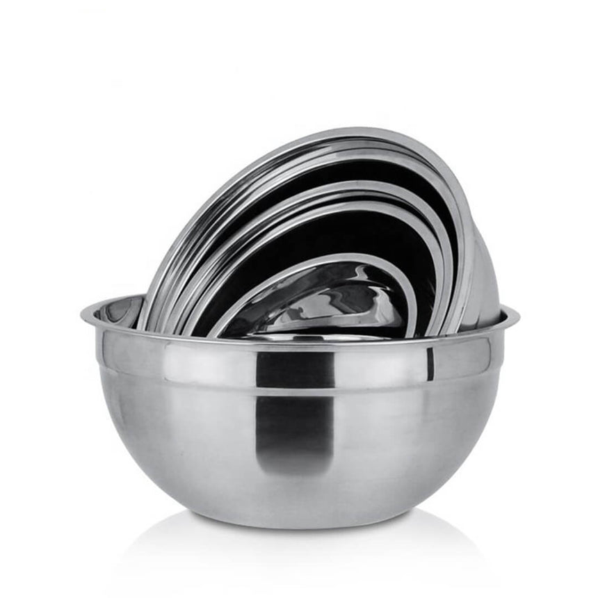 7Pcs Stainless Steel Salad Bowl Set With Lid - 18-30Cm