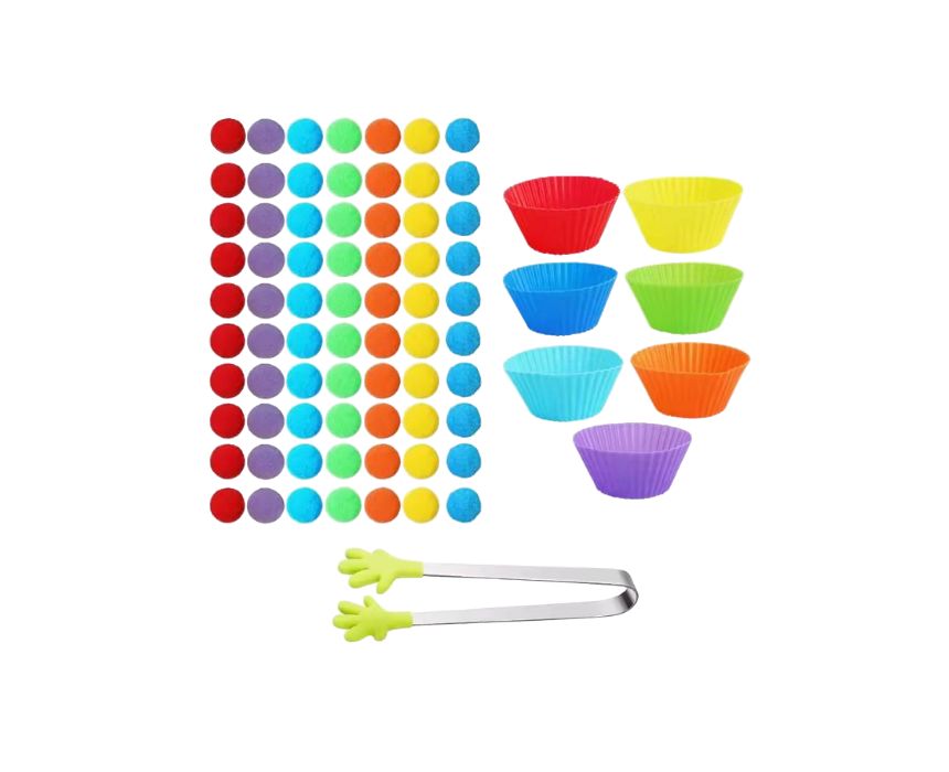 Clip Plush Ball Color Sorting Toy
