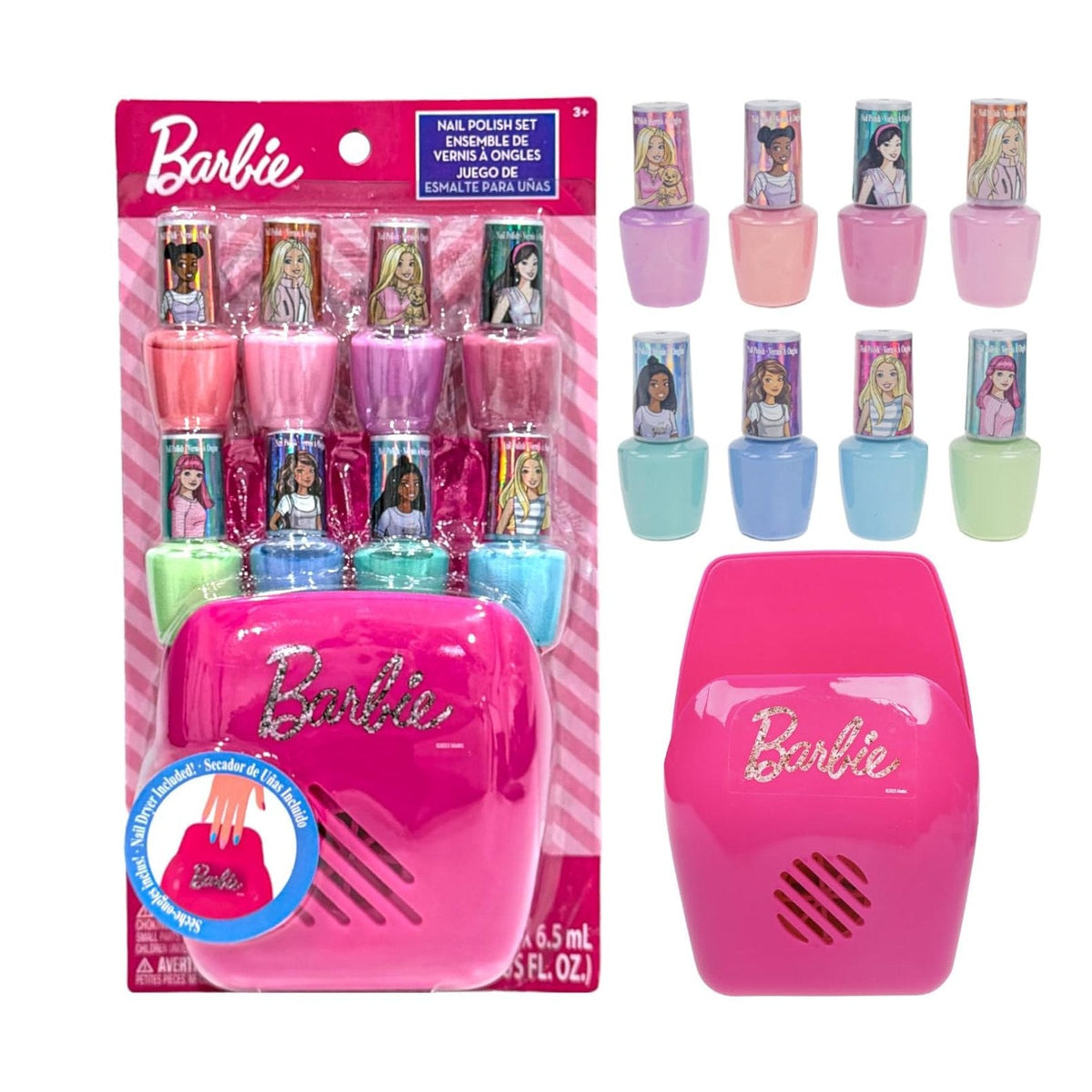 Townley Girl Barbie Peel-Off Nail Polish Set with Dryer by Townley Girl