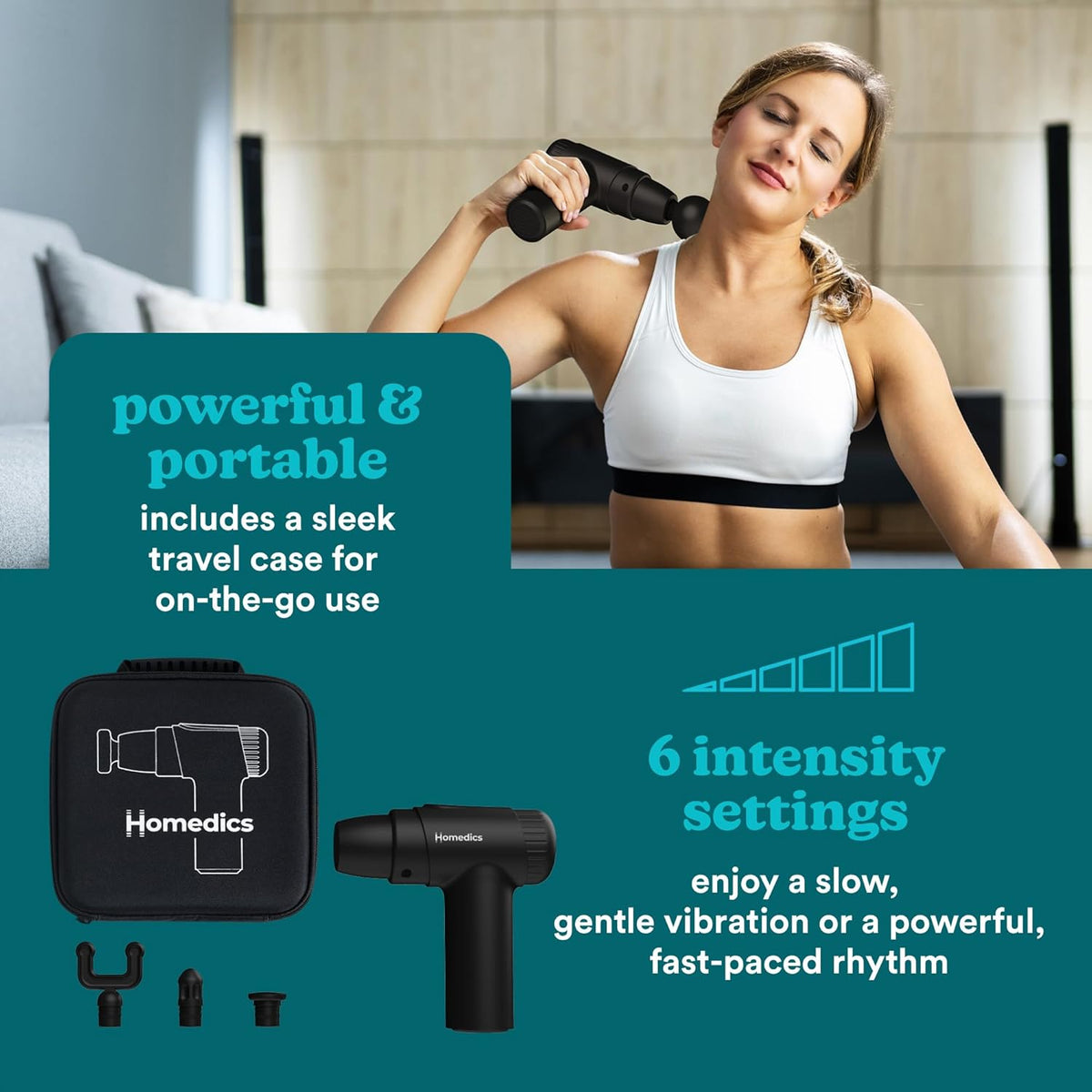 Mini Massage Gun + Heated Head Massage & Relaxation Mini Massage Gun + Heated Head Mini Massage Gun + Heated Head HoMedics