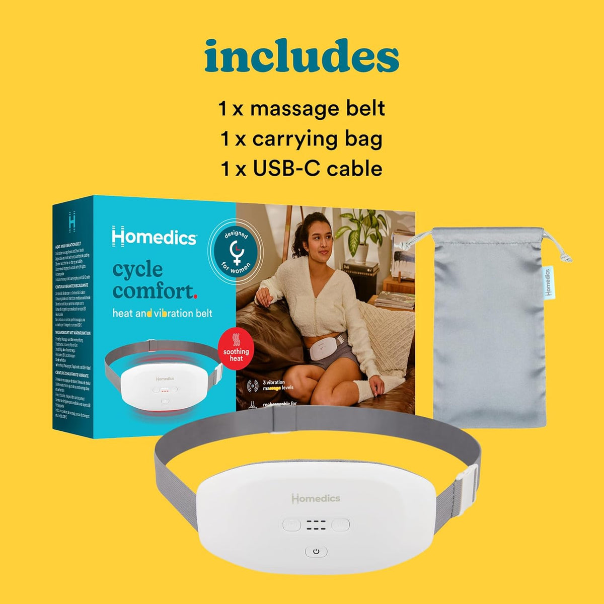 Cycle Comfort Heat & Vibration Belt Massage & Relaxation Cycle Comfort Heat & Vibration Belt Cycle Comfort Heat & Vibration Belt HoMedics