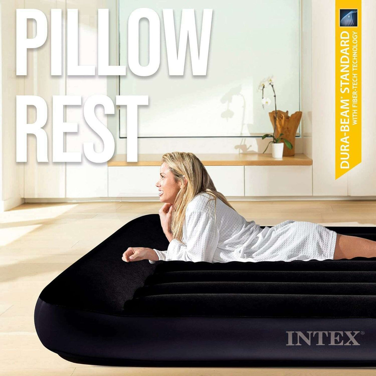 Dura Beam Pillow Classic Airbed with Built-in Pump Air Bed Dura Beam Pillow Classic Airbed with Built-in Pump Dura Beam Pillow Classic Airbed with Built-in Pump Intex