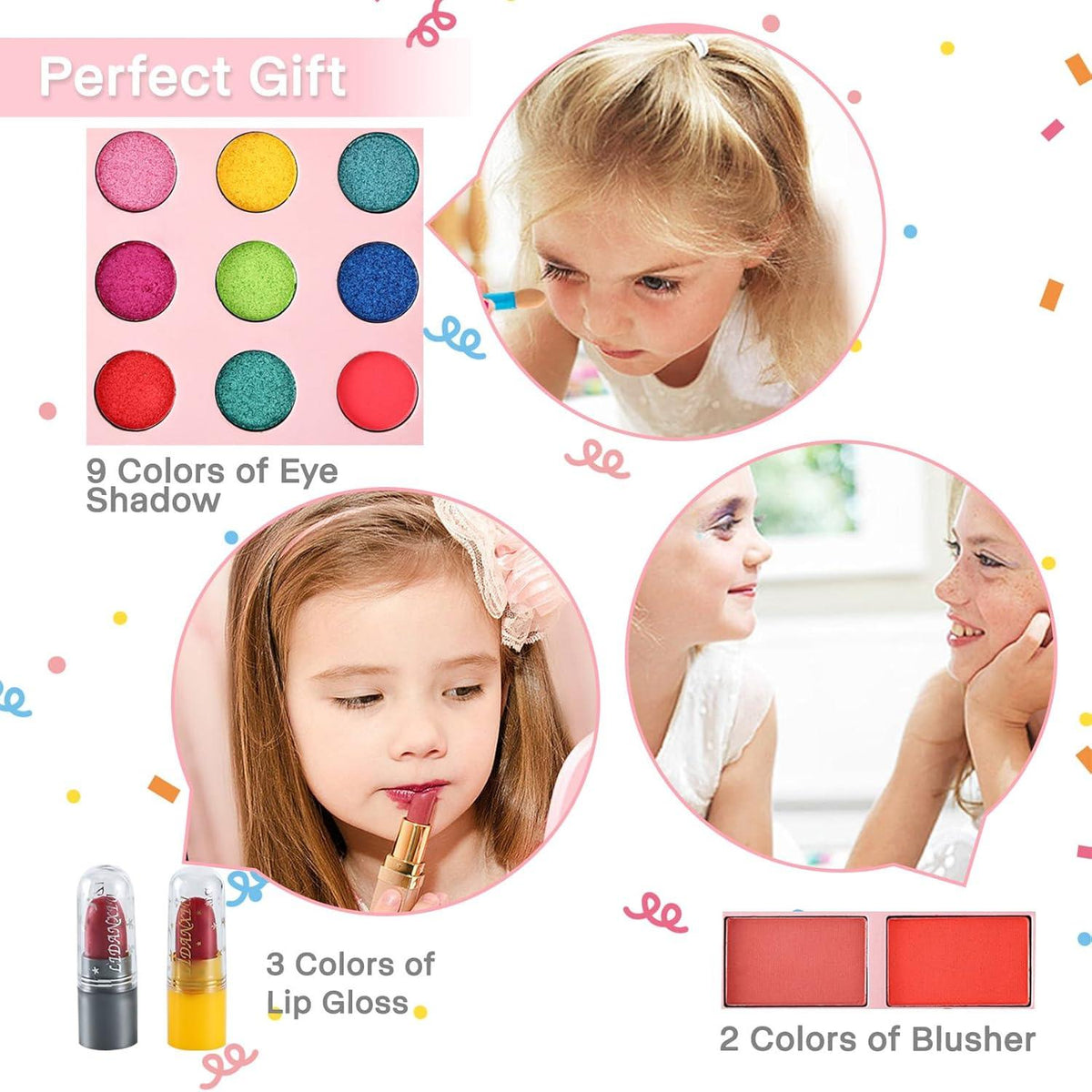 Non-Toxic Portable Kids Washable Makeup & Beads Kit