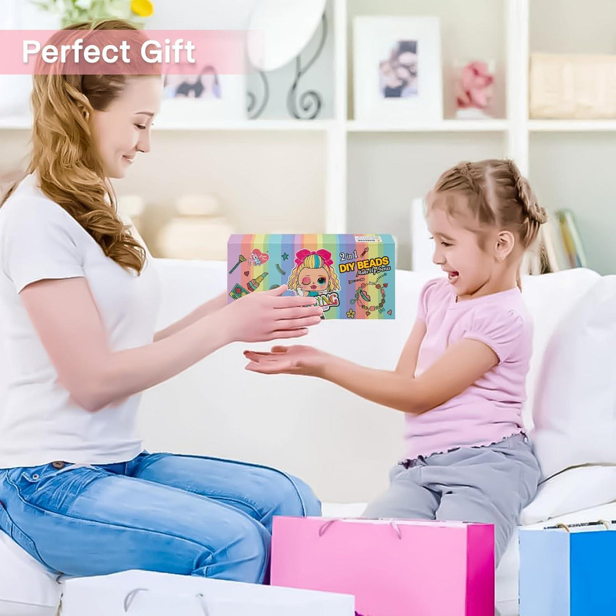 Non-Toxic Portable Kids Washable Makeup & Beads Kit