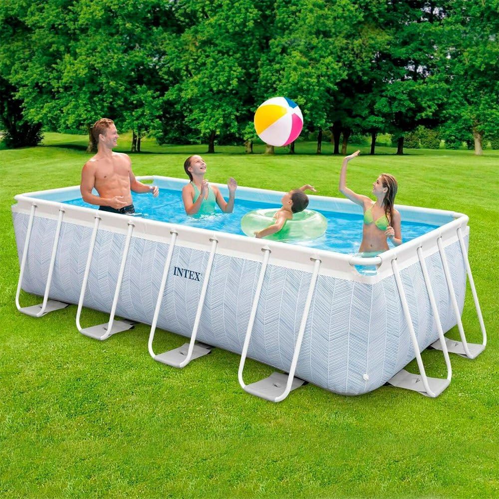 Chevron Prism Rectangular Pool Set 400x200x100 cm home pool Chevron Prism Rectangular Pool Set 400x200x100 cm Chevron Prism Rectangular Pool Set 400x200x100 cm Intex