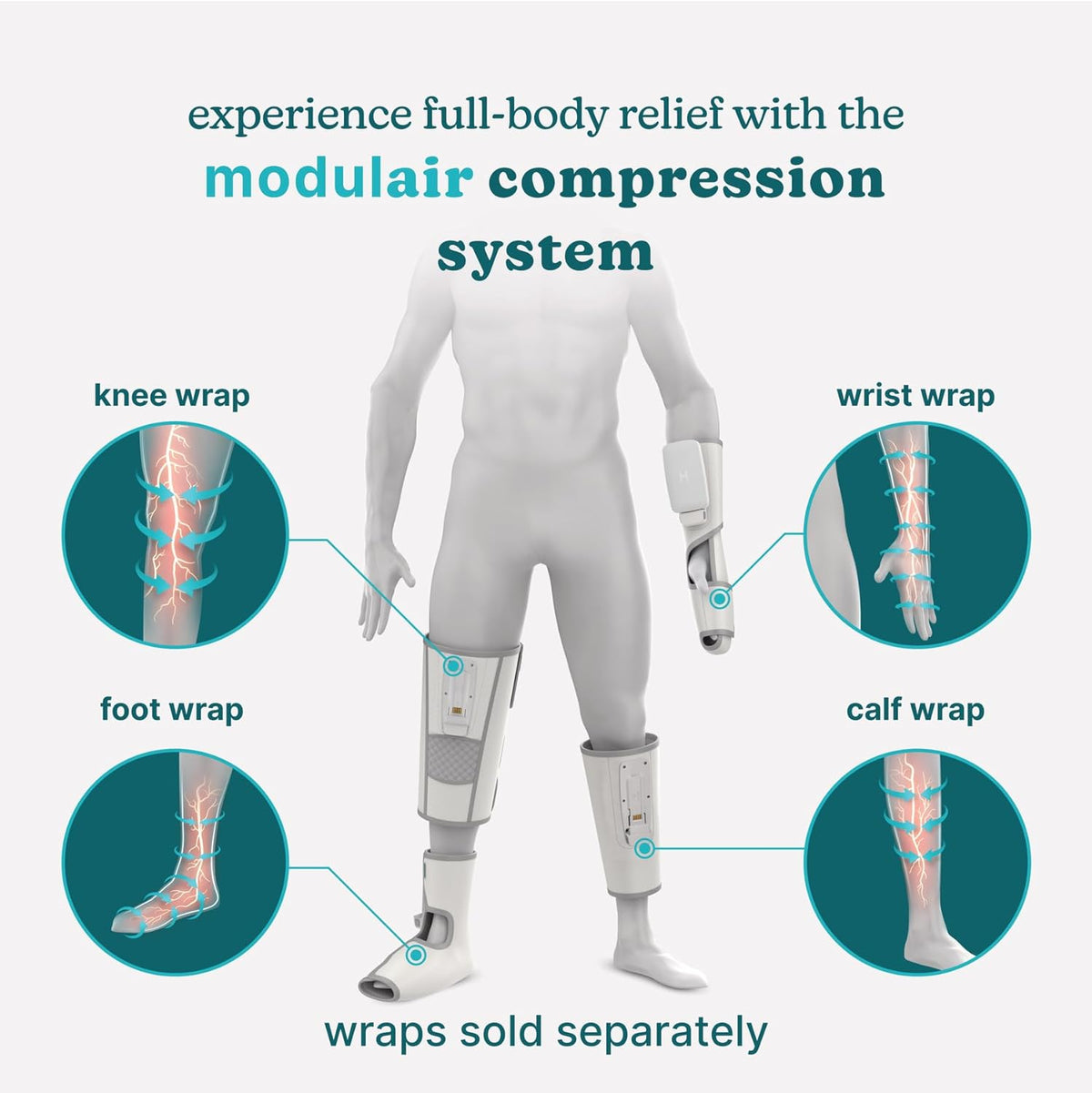 Modulair Wrist Support Wrap elasticated support Modulair Wrist Support Wrap Modulair Wrist Support Wrap HoMedics