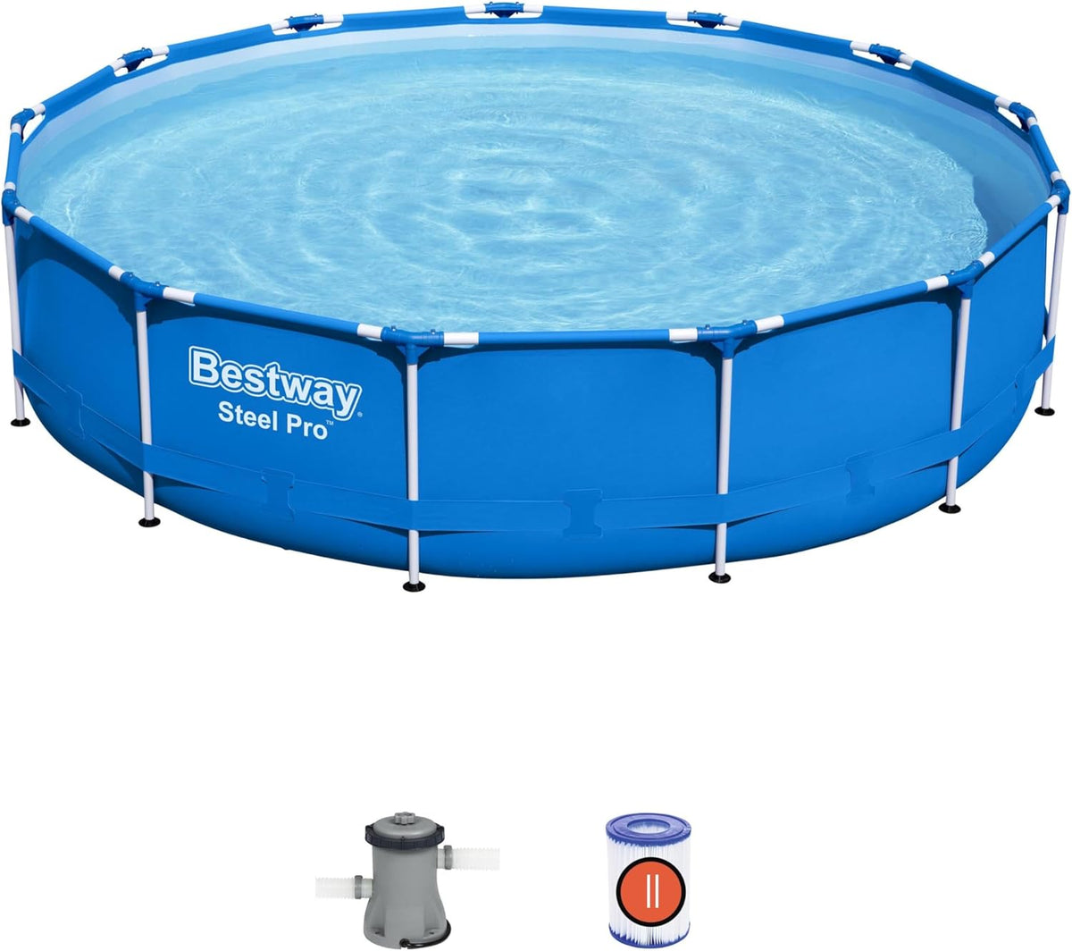Steel Pro Round 3.96m x 84cm home pool Steel Pro Round 3.96m x 84cm Steel Pro Round 3.96m x 84cm Bestway