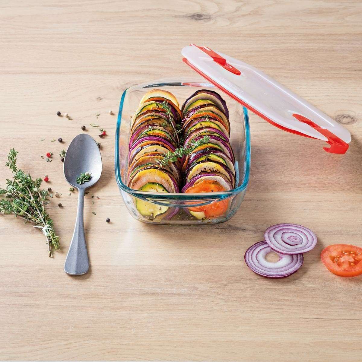Cook & Heat Glass Square Dish With Lid Food containers Cook & Heat Glass Square Dish With Lid Cook & Heat Glass Square Dish With Lid Pyrex