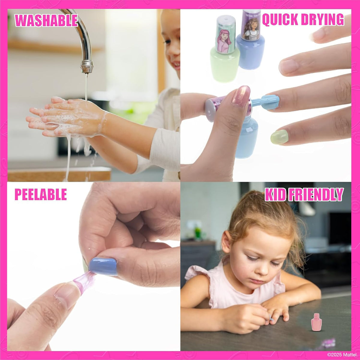 Townley Girl Barbie Peel-Off Nail Polish Set with Dryer by Townley Girl