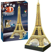 216 Pieces 3D Puzzle, Eiffel Tower Glows in the Dark puzzle Kids 216 Pieces 3D Puzzle, Eiffel Tower Glows in the Dark 216 Pieces 3D Puzzle, Eiffel Tower Glows in the Dark Ravensburger