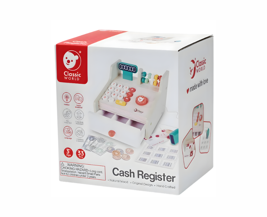Classic World Wooden Cash Register