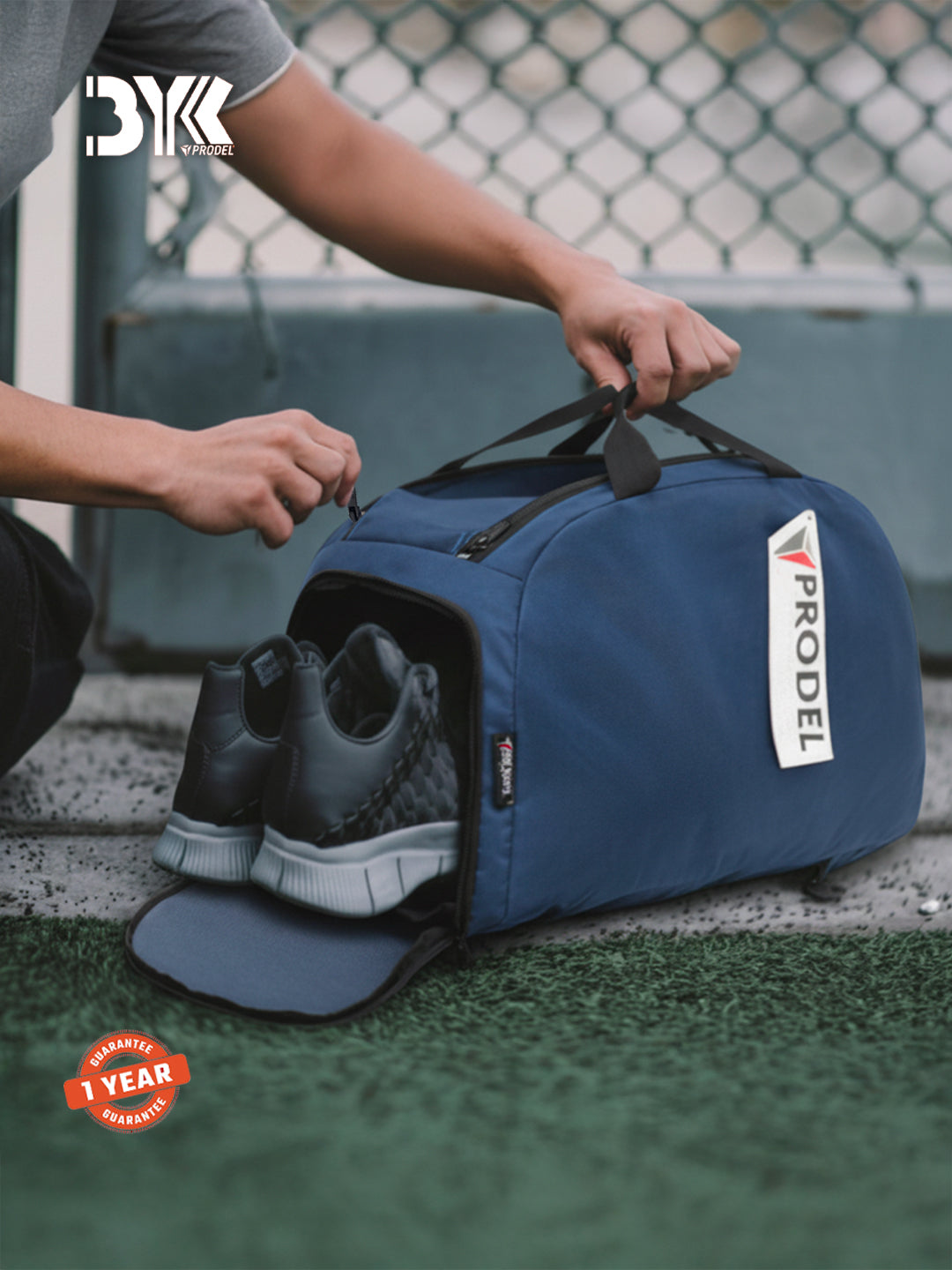 BYK Navy Blue Gym Bag