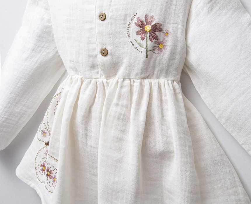Girls Printed Muslin Dress