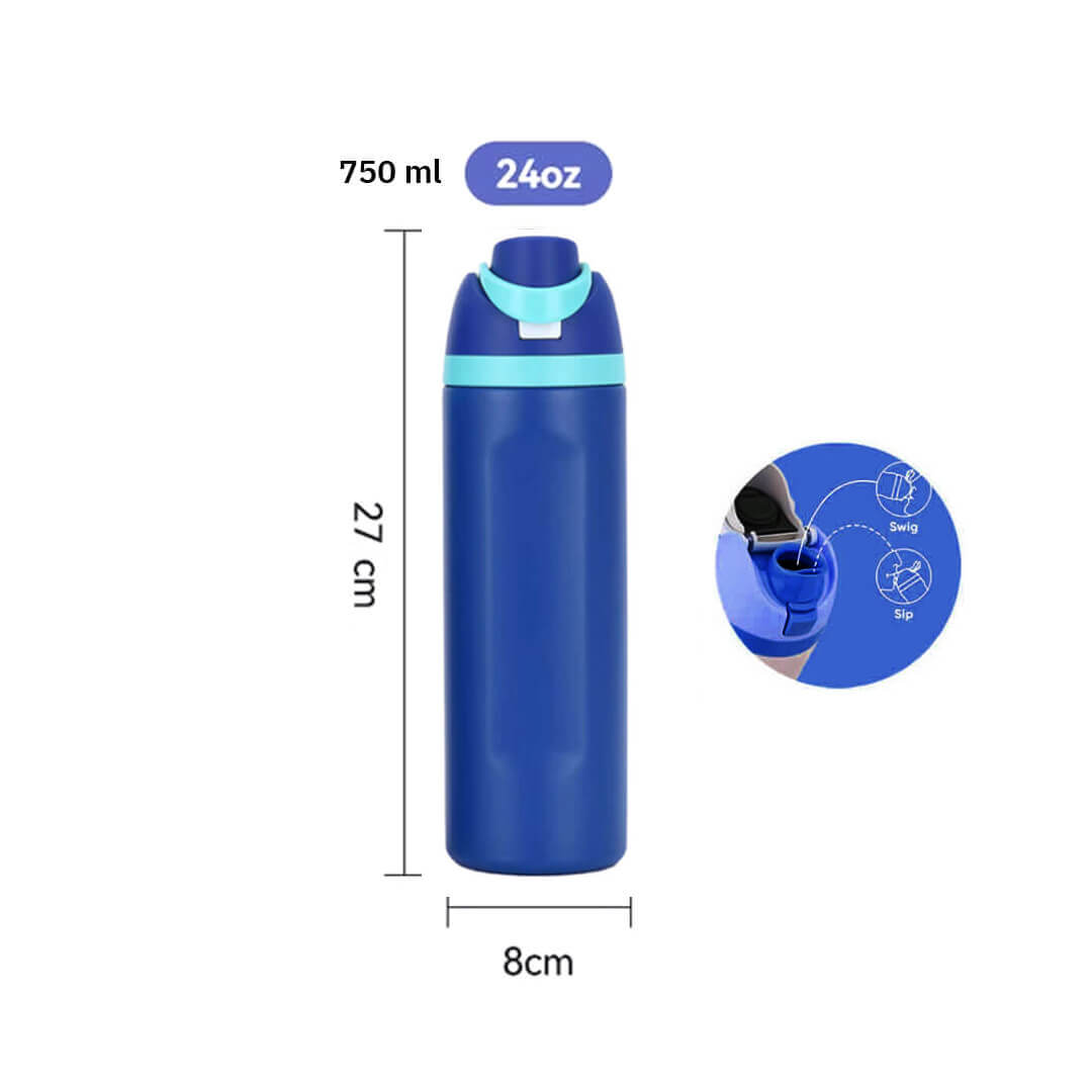 Leakproof stainless steel bottle for school