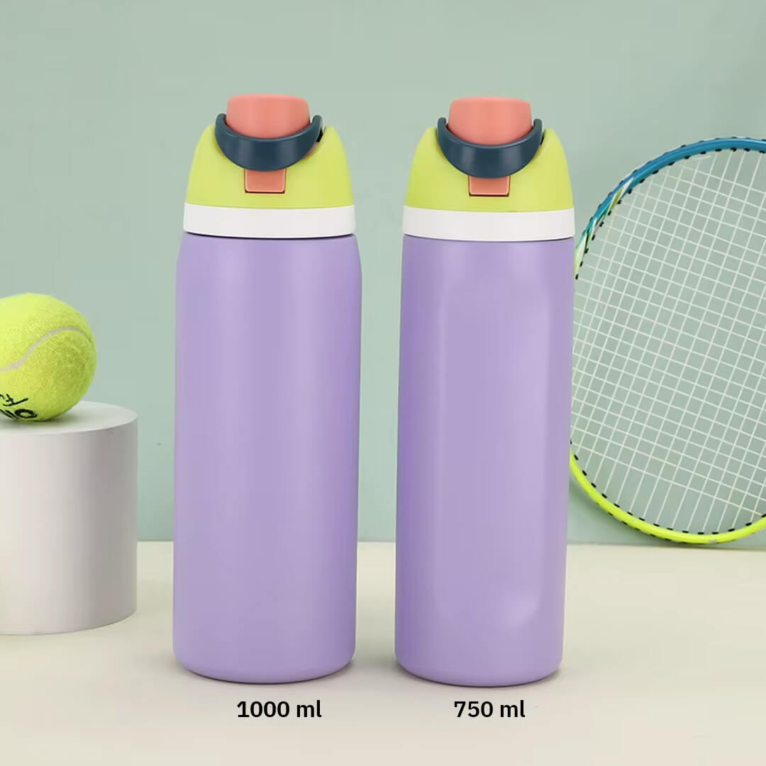 Purple Stainless steel water bottle, 750ml and 1000ml