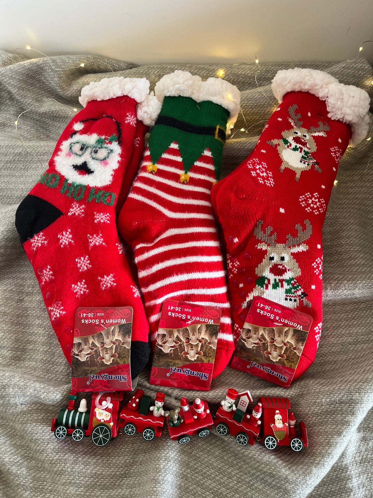 Christmas Cotton Slippers Socks 36-41