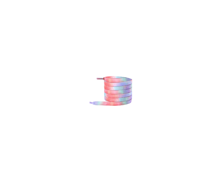 Elastic Shoe Laces - Gradient Green Purple Orange with Capsules