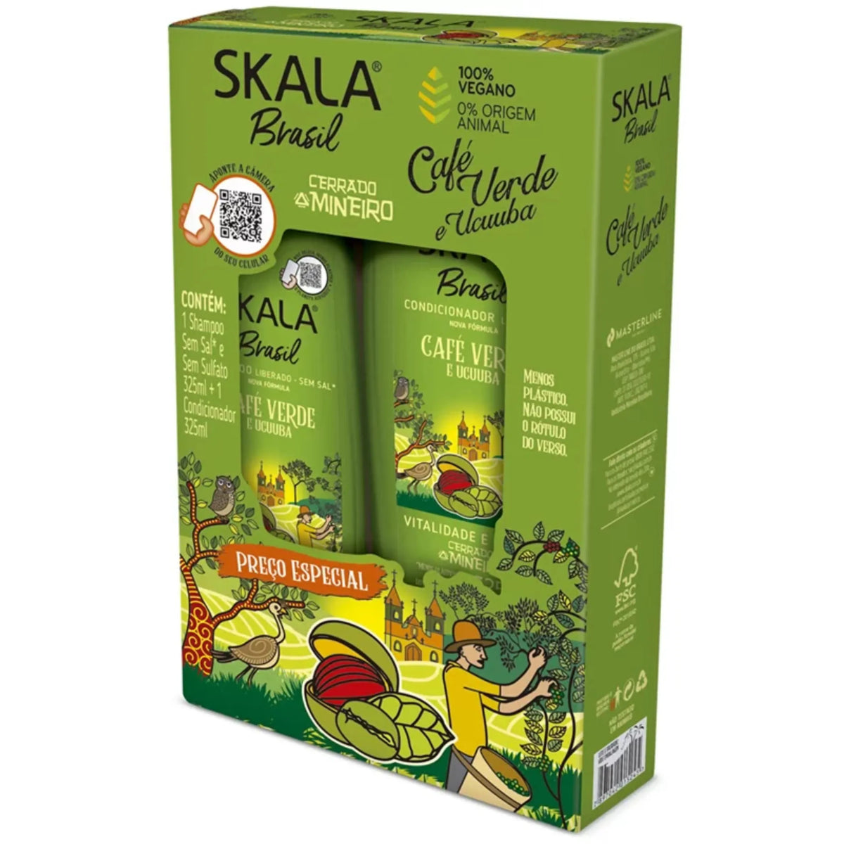 Skala Expert Cafe Verde And Ucuuba Shampoo And Conditioner Kit