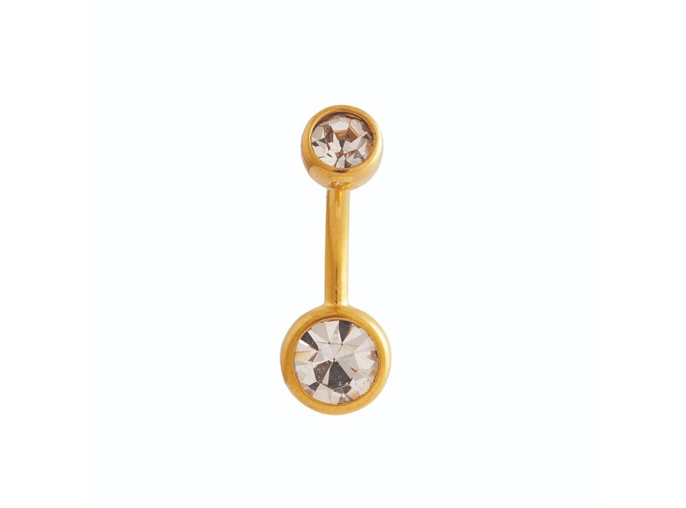 Medisept Belly Pierce Jewelry Double Jewel Crystal