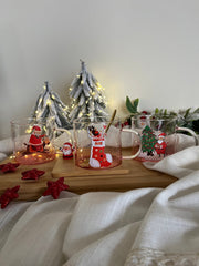 Christmas Glass Mug and Coaster Set