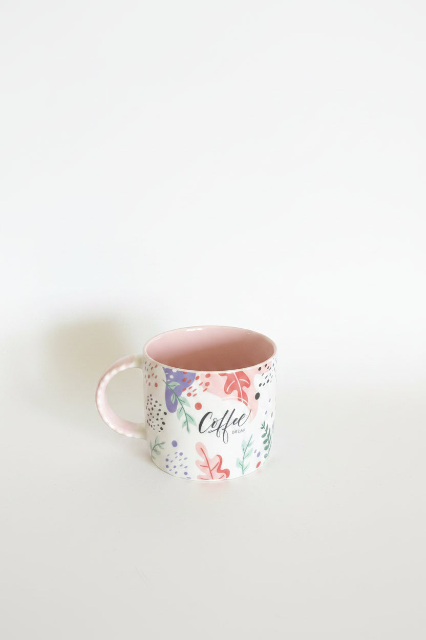 Spring Colorful Big Mug With Curvy Bottom