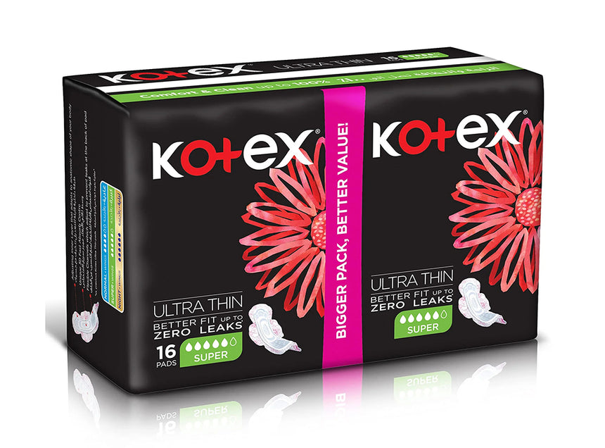 Kotex Thin Super Duo Sanitary Pads 16 Pieces