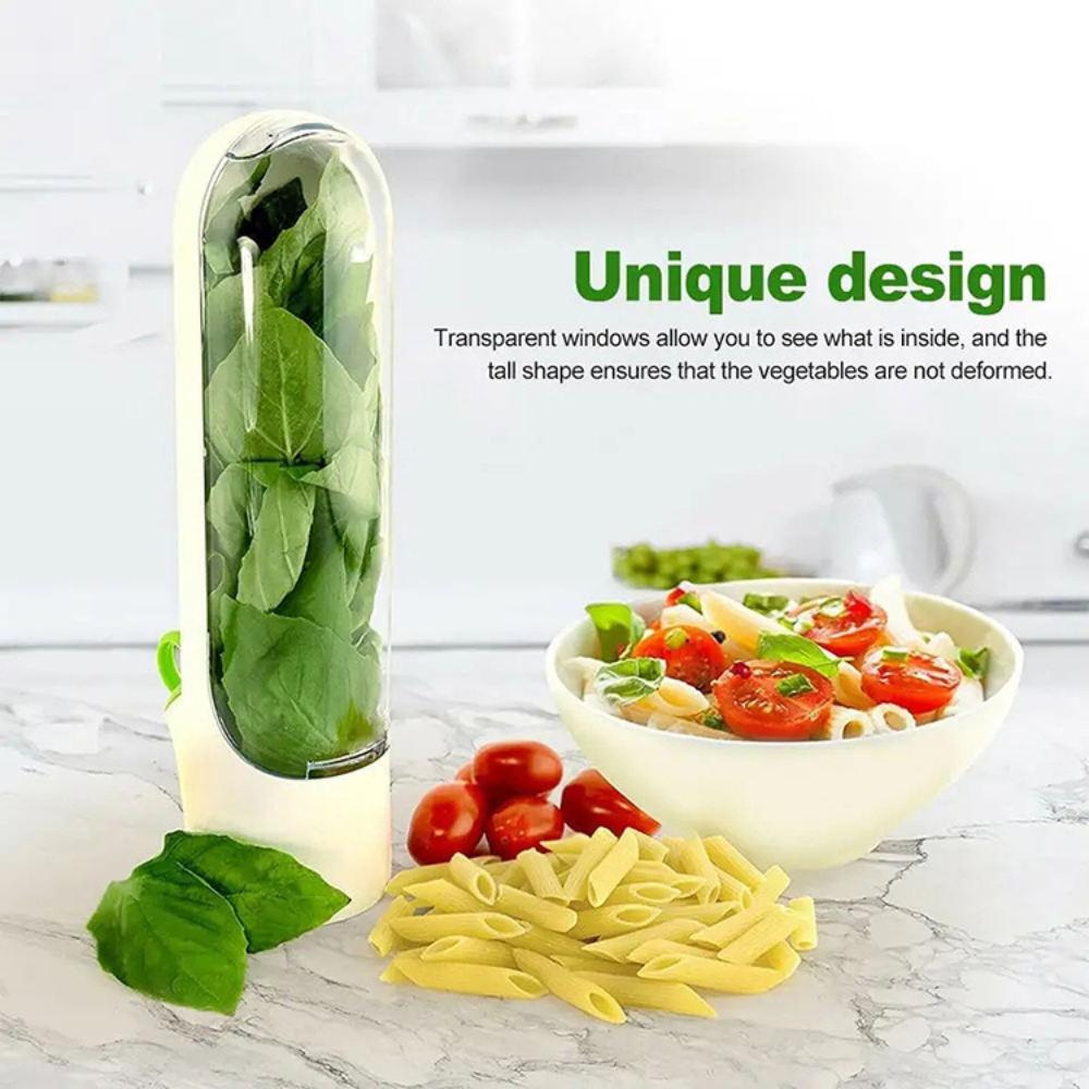 Fresh Herb Keeper Container with Water Reservoir