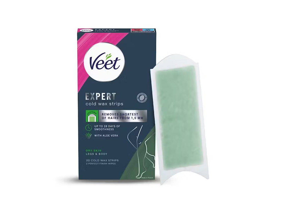 Veet Green Dry Skin Wax Strips 20 Pieces