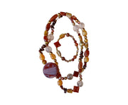 Multi Color Stone Necklace Set