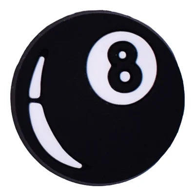 Billiard 8 Ball Croc Charm