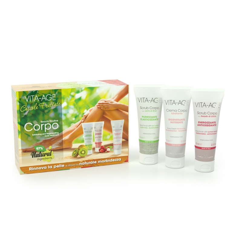 Vita-Age Coccole Fruttate Body Scrub Package