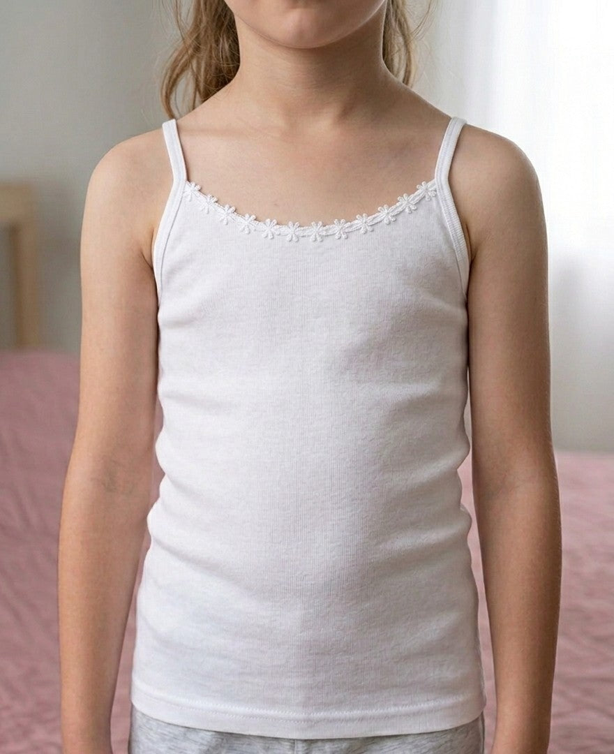 Doucette Girls Sleeveless Undershirt Floral