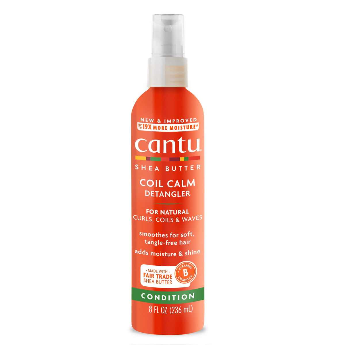 Cantu Shea Butter Coil Calm Detangler Hair Spray 8 fl oz
