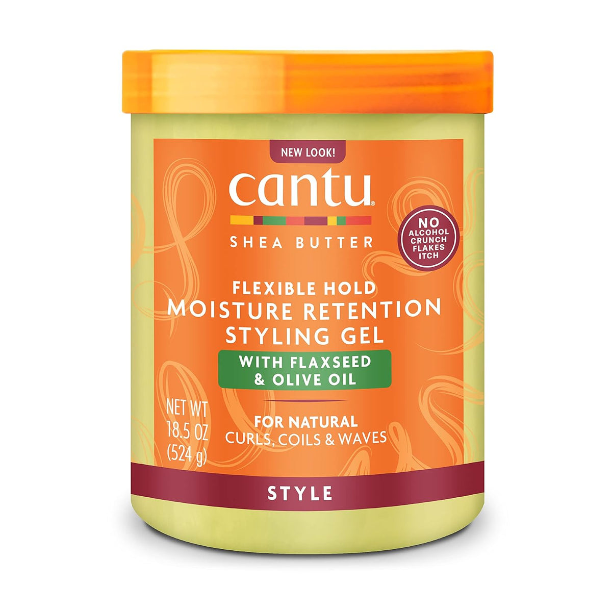 Cantu Shea Butter Maximum Hold Moisture Retention Styling Gel with Flaxseed and Olive Oil 524g