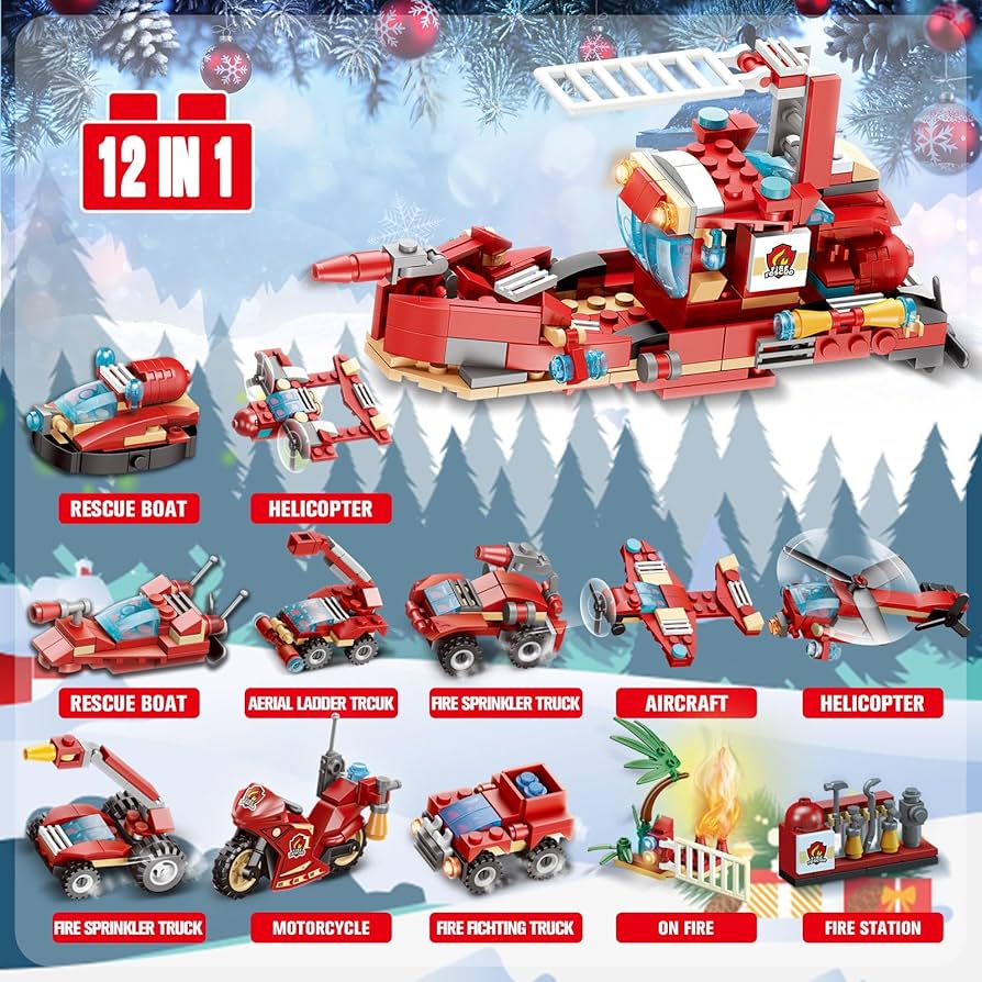 Building Blocks Fire Rescue 12in1 - Full Box - 4+