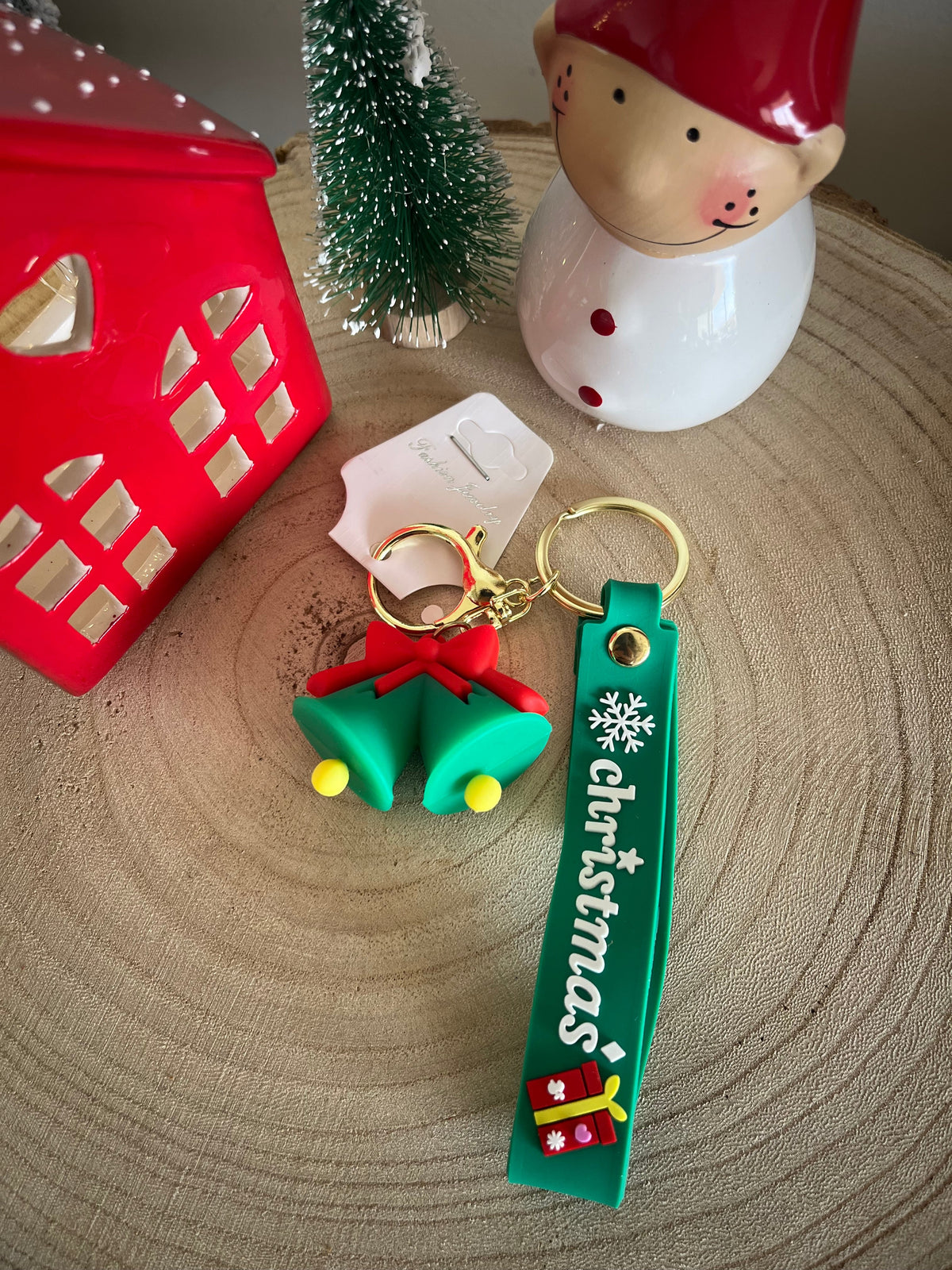 Christmas Keychain With 3D Designs And Silicone