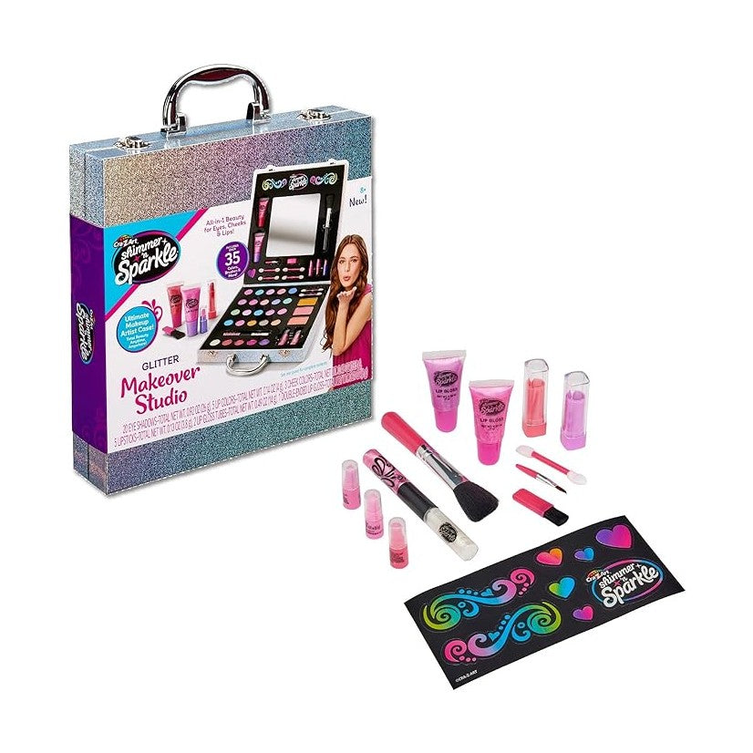 Cra-Z-Art Shimmering Glitter Makeover Studio Kids Makeup Set by Cra-Z-Art