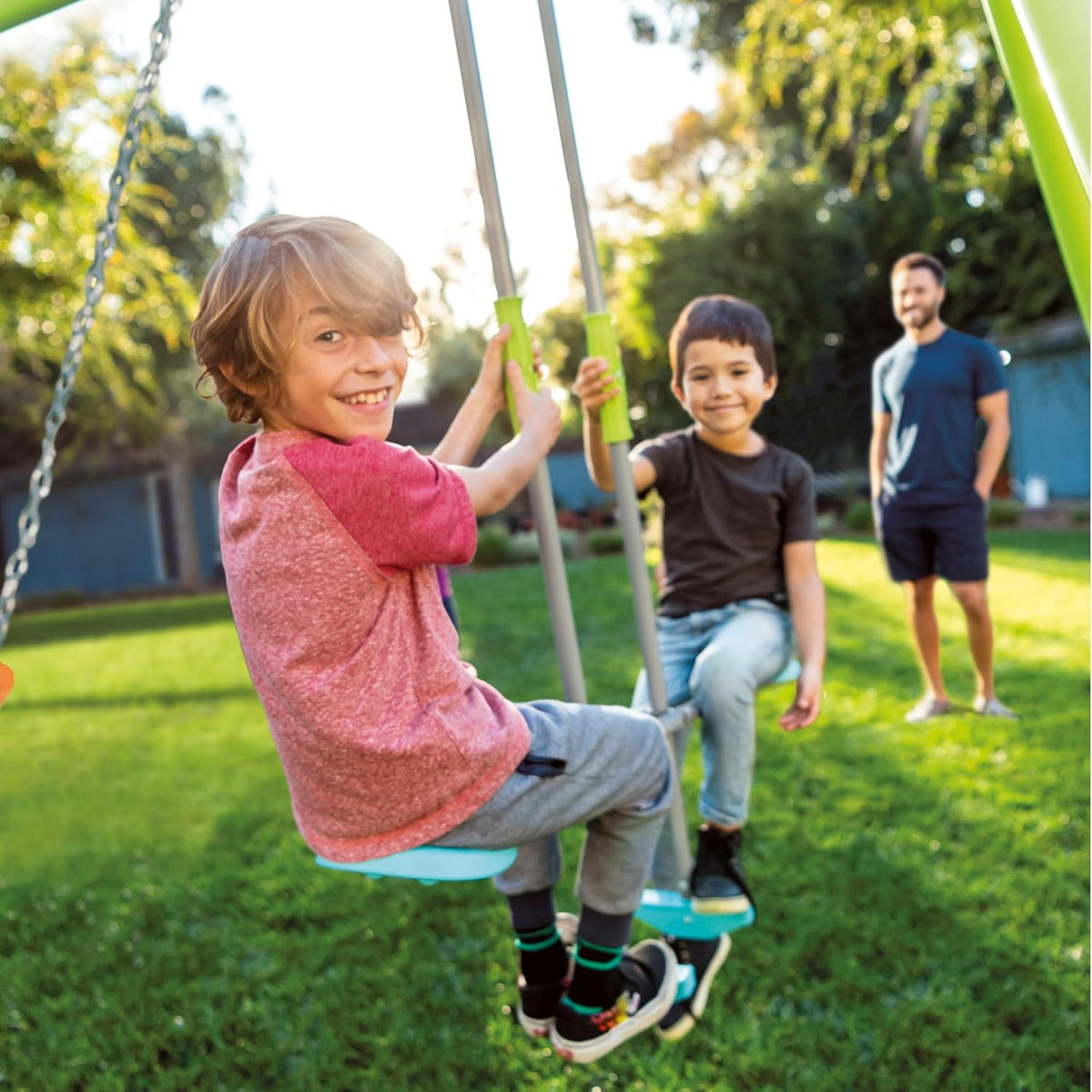 Three Feature Swing Set - Swing & Glider Outdoor Playground Three Feature Swing Set - Swing & Glider Three Feature Swing Set - Swing & Glider Intex