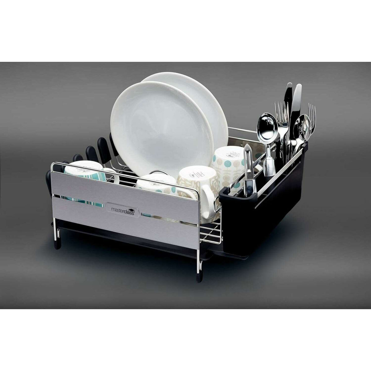 MasterClass Deluxe Stainless Steel Dish Drainer Dish Racks & Drain Boards MasterClass Deluxe Stainless Steel Dish Drainer MasterClass Deluxe Stainless Steel Dish Drainer KitchenCraft