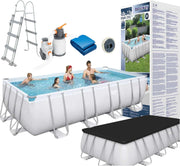Power Steel Rectangular Pool Set 549x274x122cm home pool Power Steel Rectangular Pool Set 549x274x122cm Power Steel Rectangular Pool Set 549x274x122cm Bestway