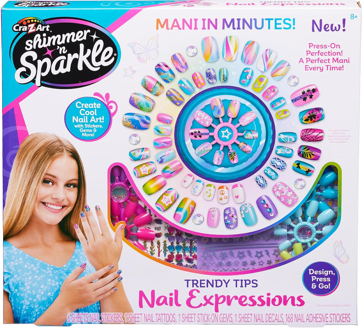 Shimmer N Sparkle Nail Expressions With Stickers & Gems kids cosmetics Shimmer N Sparkle Nail Expressions With Stickers & Gems Shimmer N Sparkle Nail Expressions With Stickers & Gems Crazart