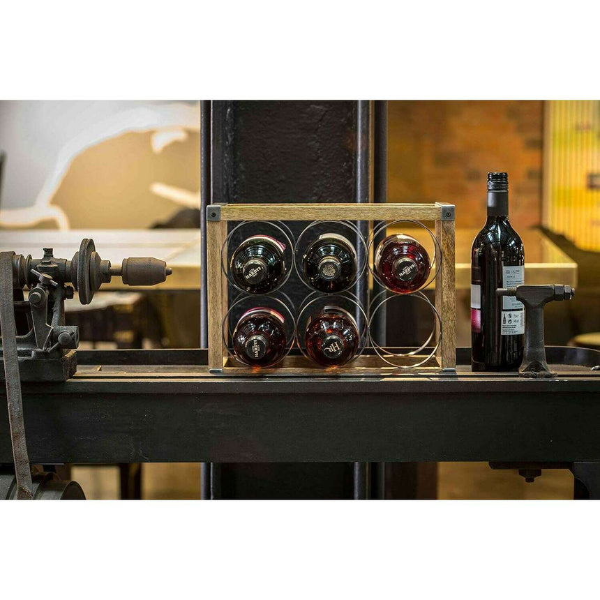 Industrial Wooden Wine Rack wine Industrial Wooden Wine Rack Industrial Wooden Wine Rack KitchenCraft