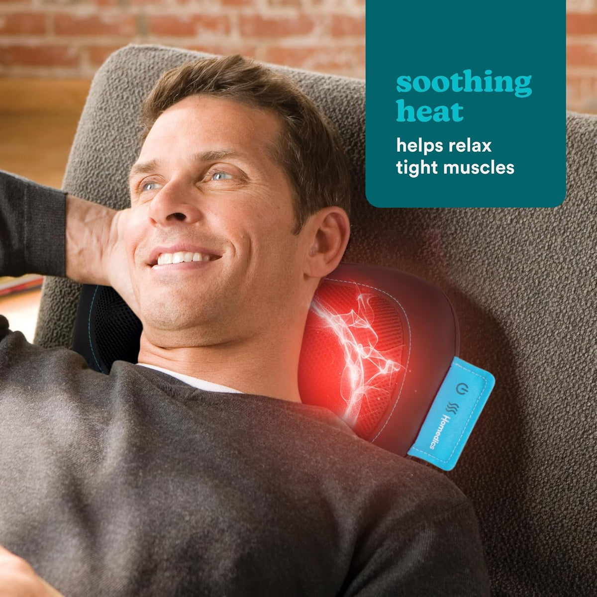 Portable Shiatsu Pillow + Soothing Heat Massage & Relaxation Portable Shiatsu Pillow + Soothing Heat Portable Shiatsu Pillow + Soothing Heat HoMedics
