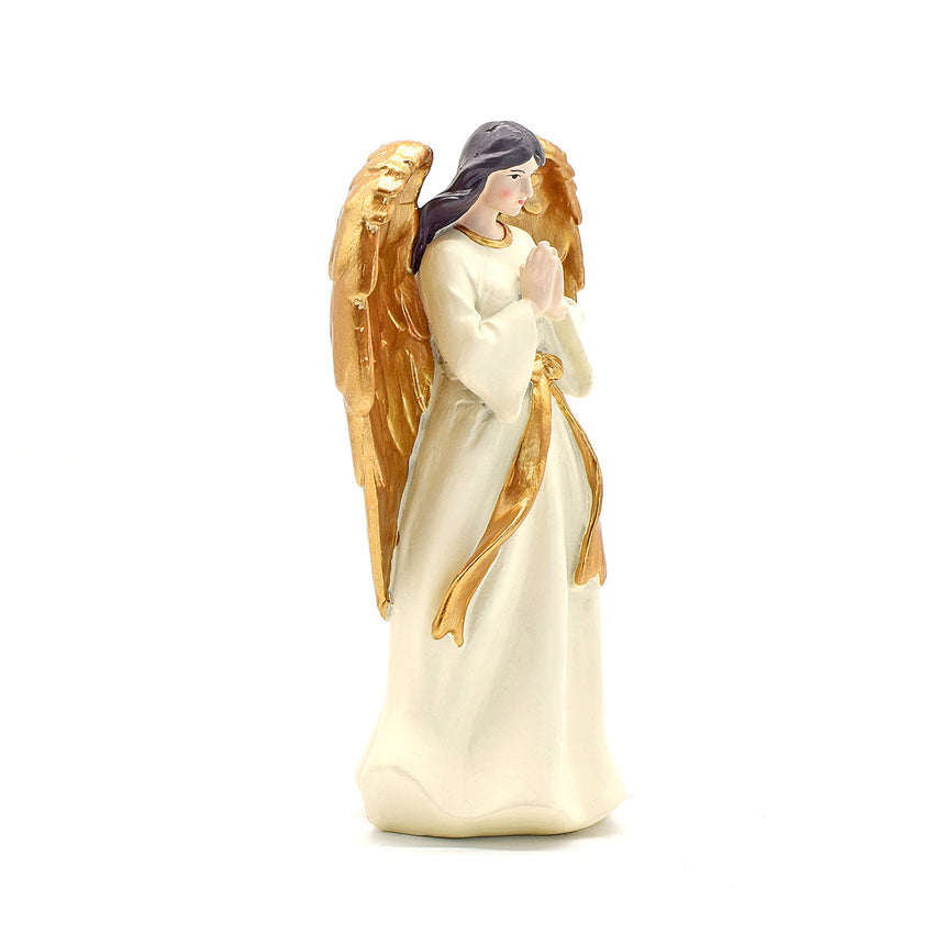 Praying Angel Figurine with Golden Wings 19cm