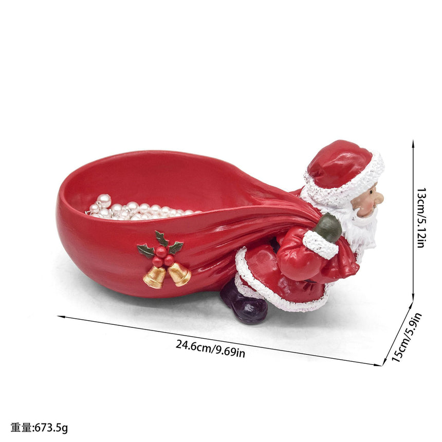 Santa's Christmas Candy Bowl Decoration 25 cm