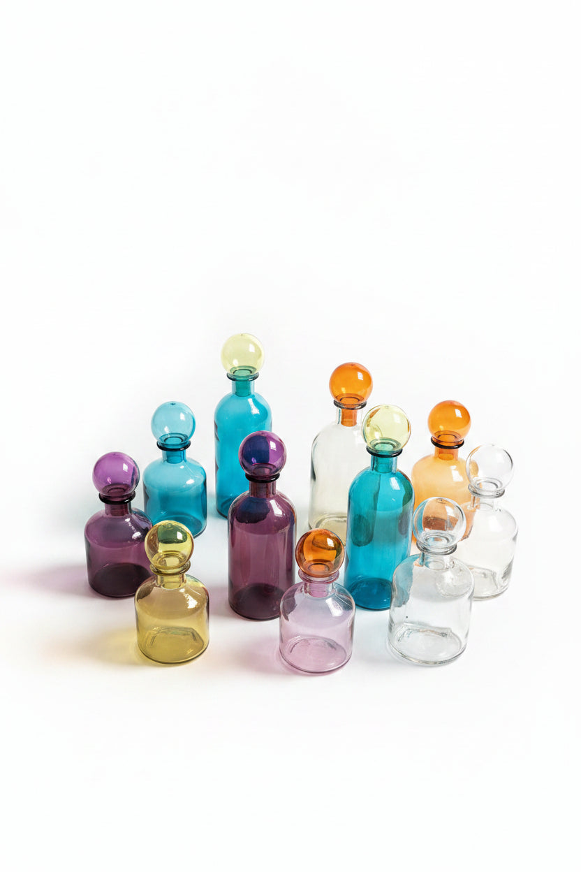 Multicolor Vase with colored cap