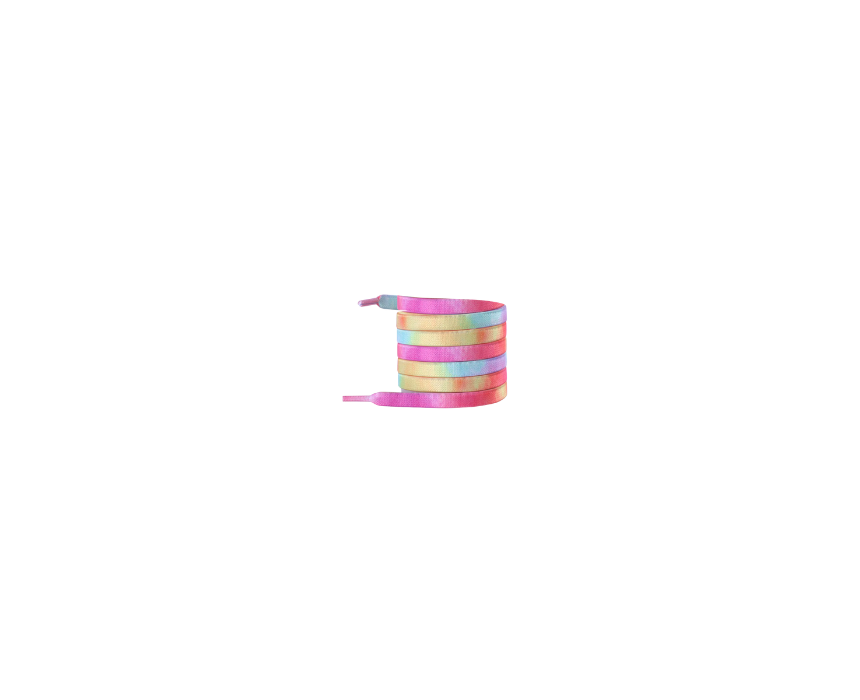 Elastic Shoe Laces - Gradient Yellow Blue Pink with Capsules