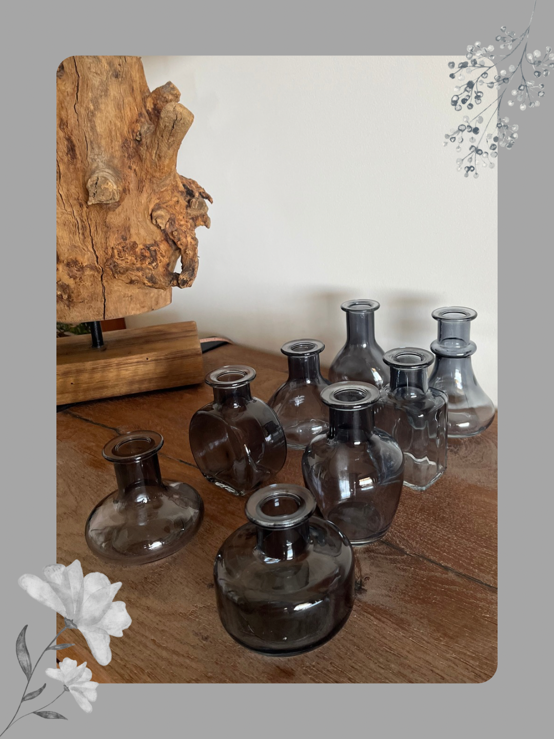 Mini vases set of 8